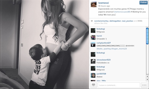 Messi is already excited to meet his second baby boy